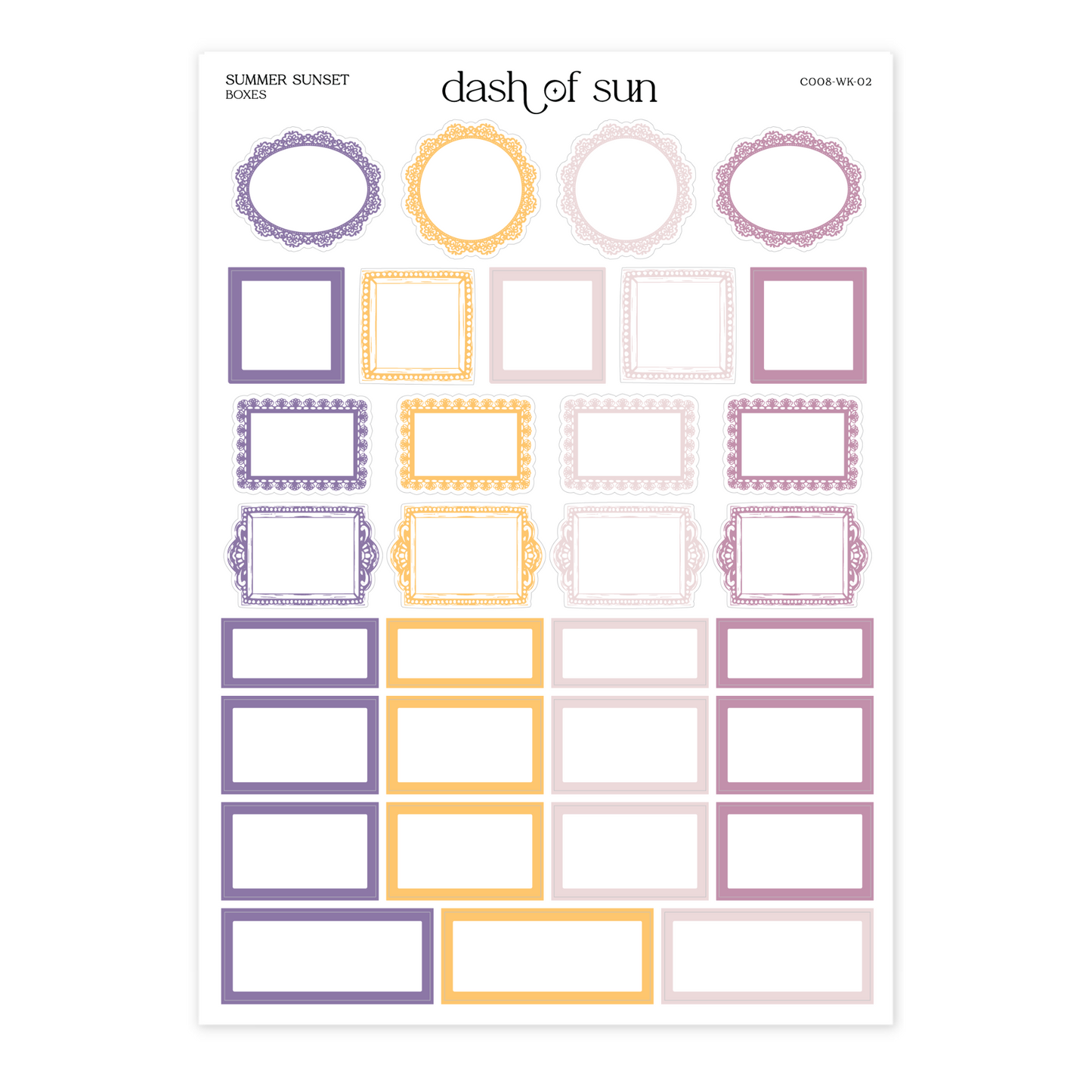 Summer Sunset | Foiled Weekly Kit