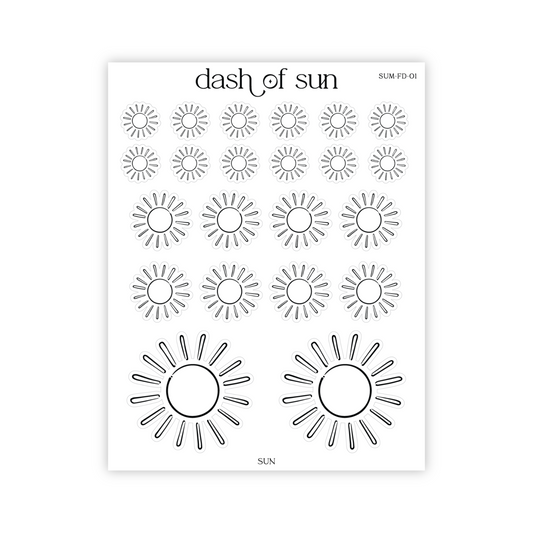 Sun | Foiled Stickers