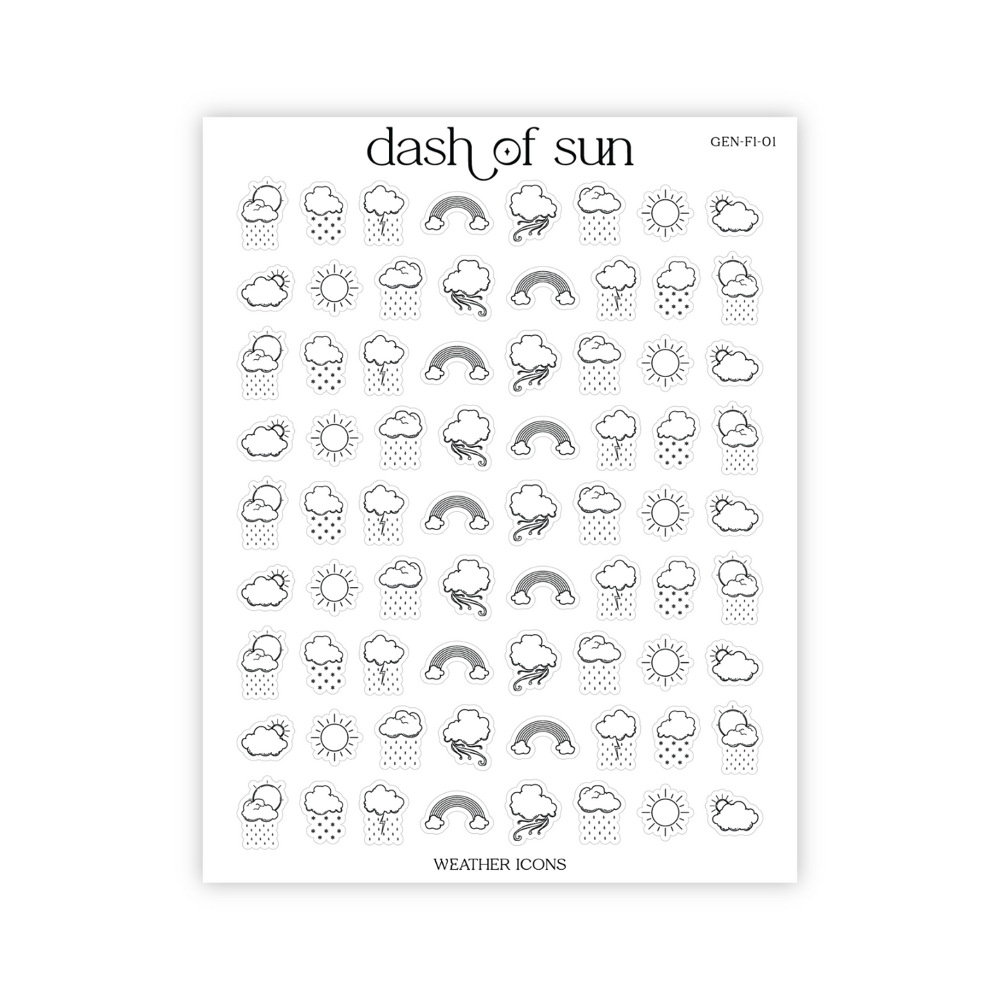 Weather Icons | Foiled Stickers