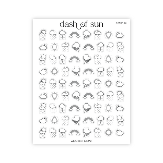 Weather Icons | Foiled Stickers