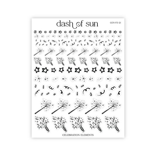 Celebration Elements | Foiled Stickers