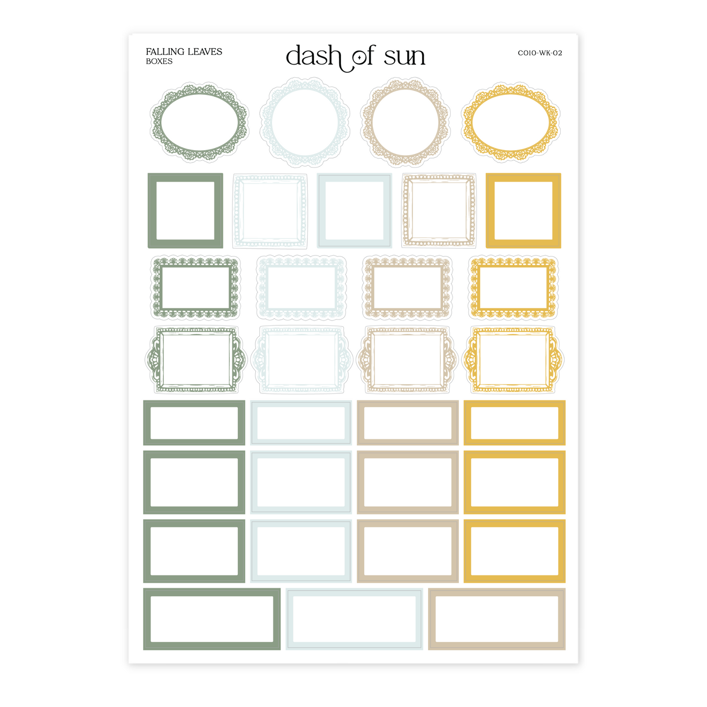 Falling Leaves | Foiled Weekly Kit