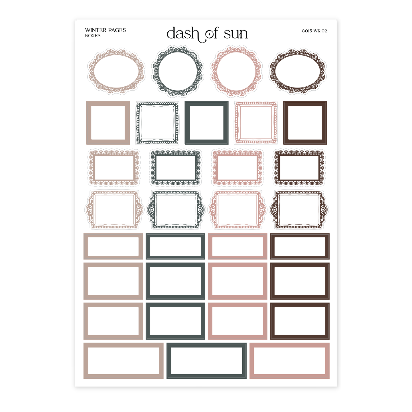 Winter Pages | Foiled Weekly Kit