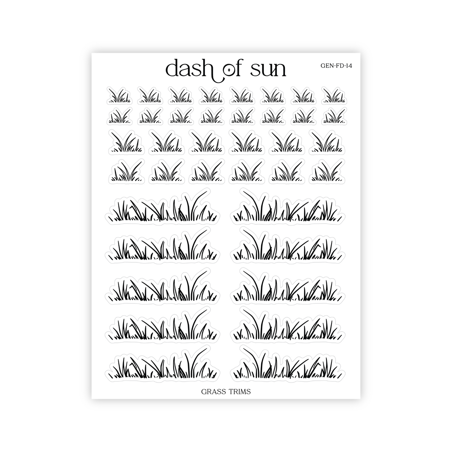 Grass Trims | Foiled Stickers