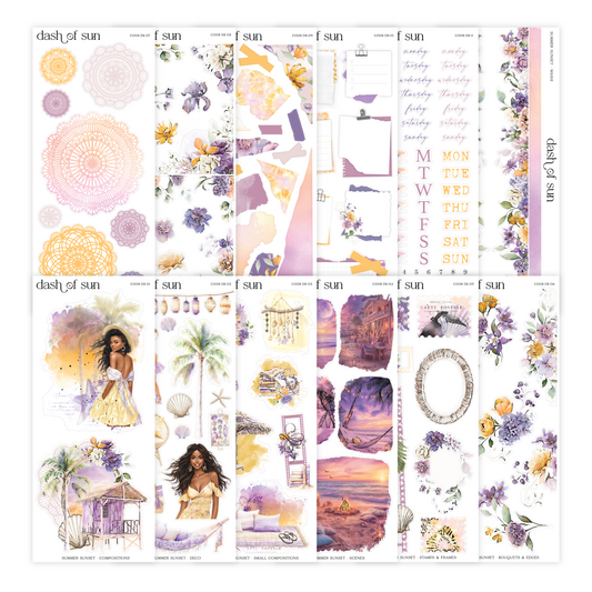 Summer Sunset | Decorative Sticker Kit