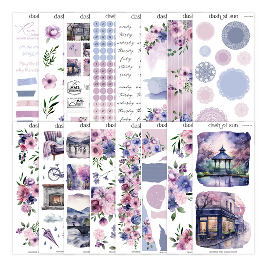 Graceful Rain | Decorative Sticker Kit