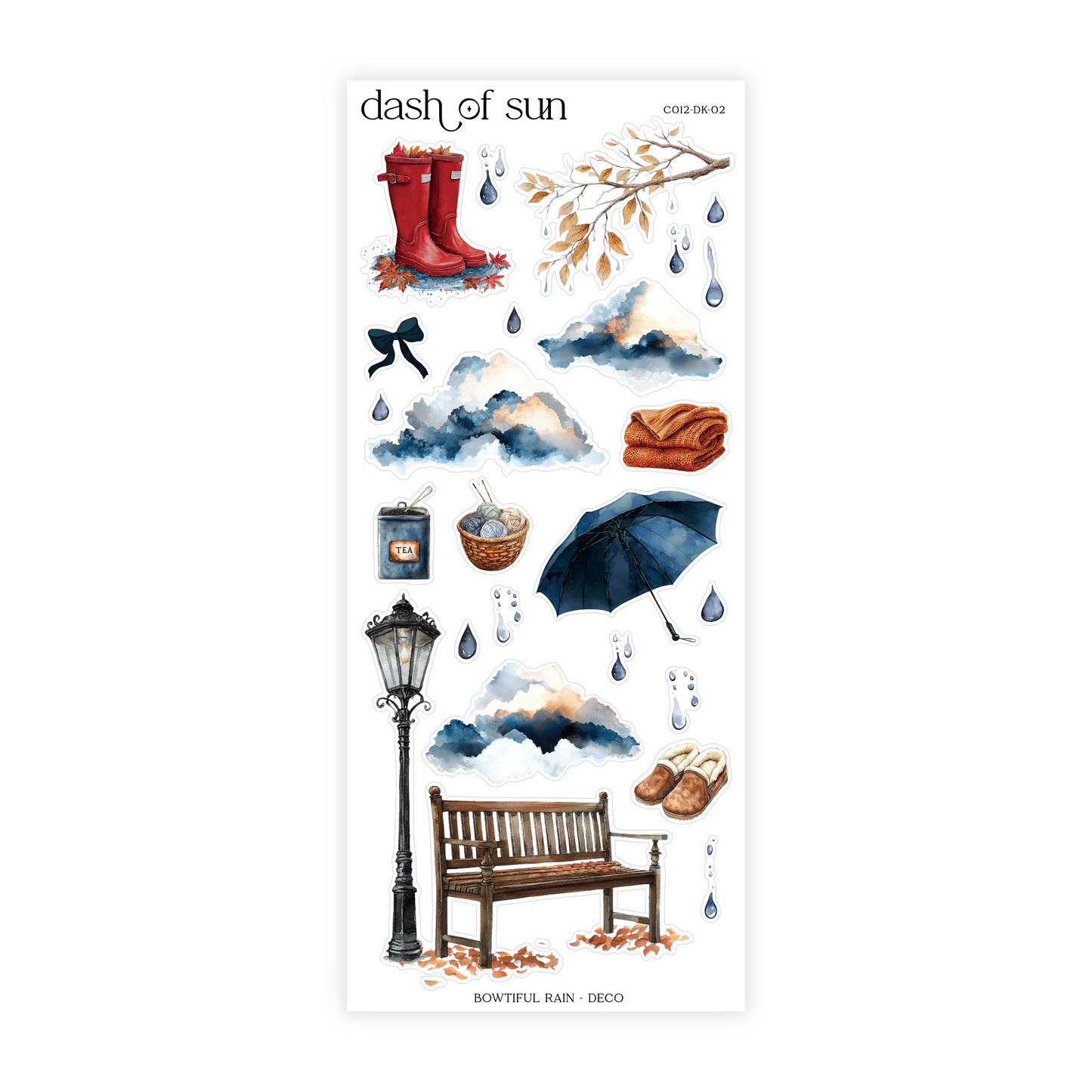 Bowtiful Rain | Decorative Sticker Kit