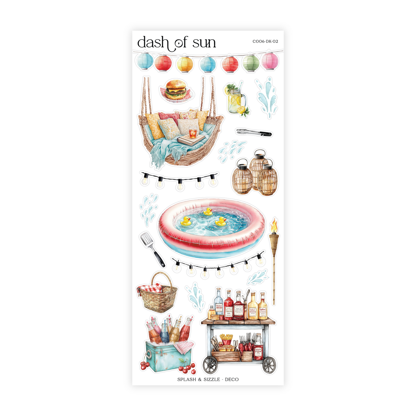 Splash & Sizzle | Decorative Sticker Kit
