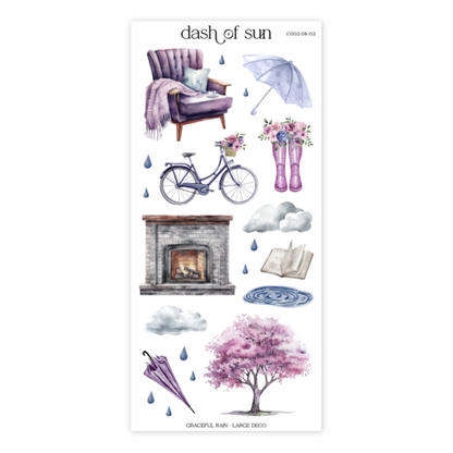 Graceful Rain | Decorative Sticker Kit