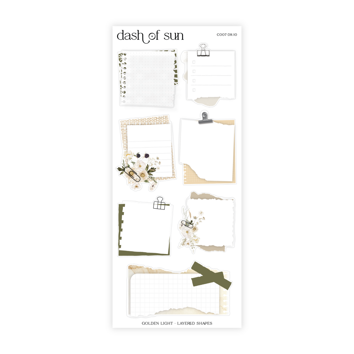 Golden Light | Decorative Sticker Kit