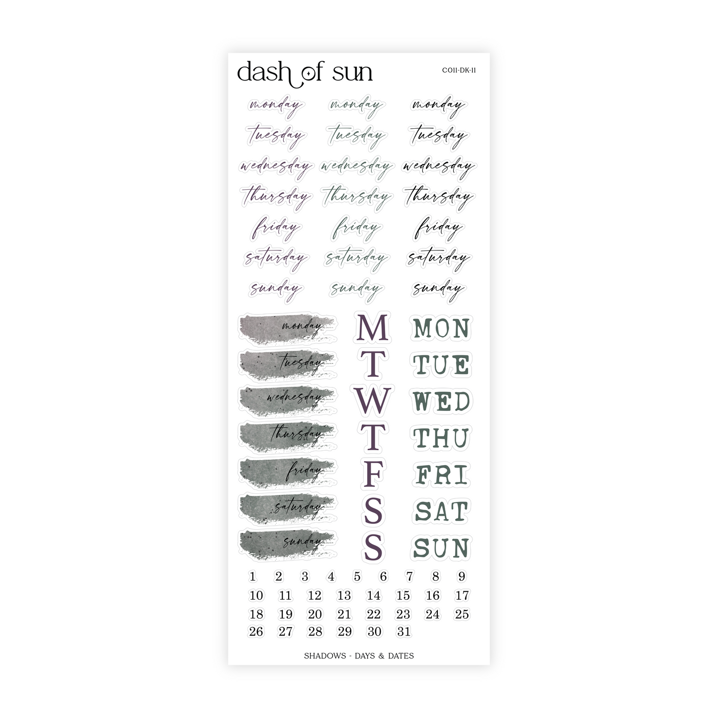 Shadows | Decorative Sticker Kit