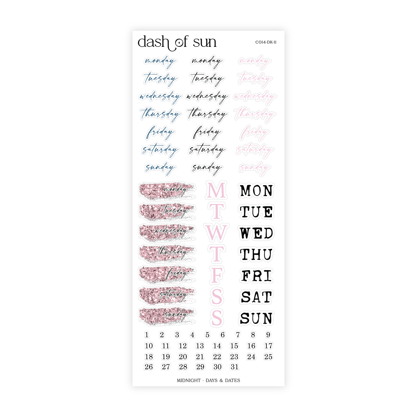 Midnight | Decorative Sticker Kit