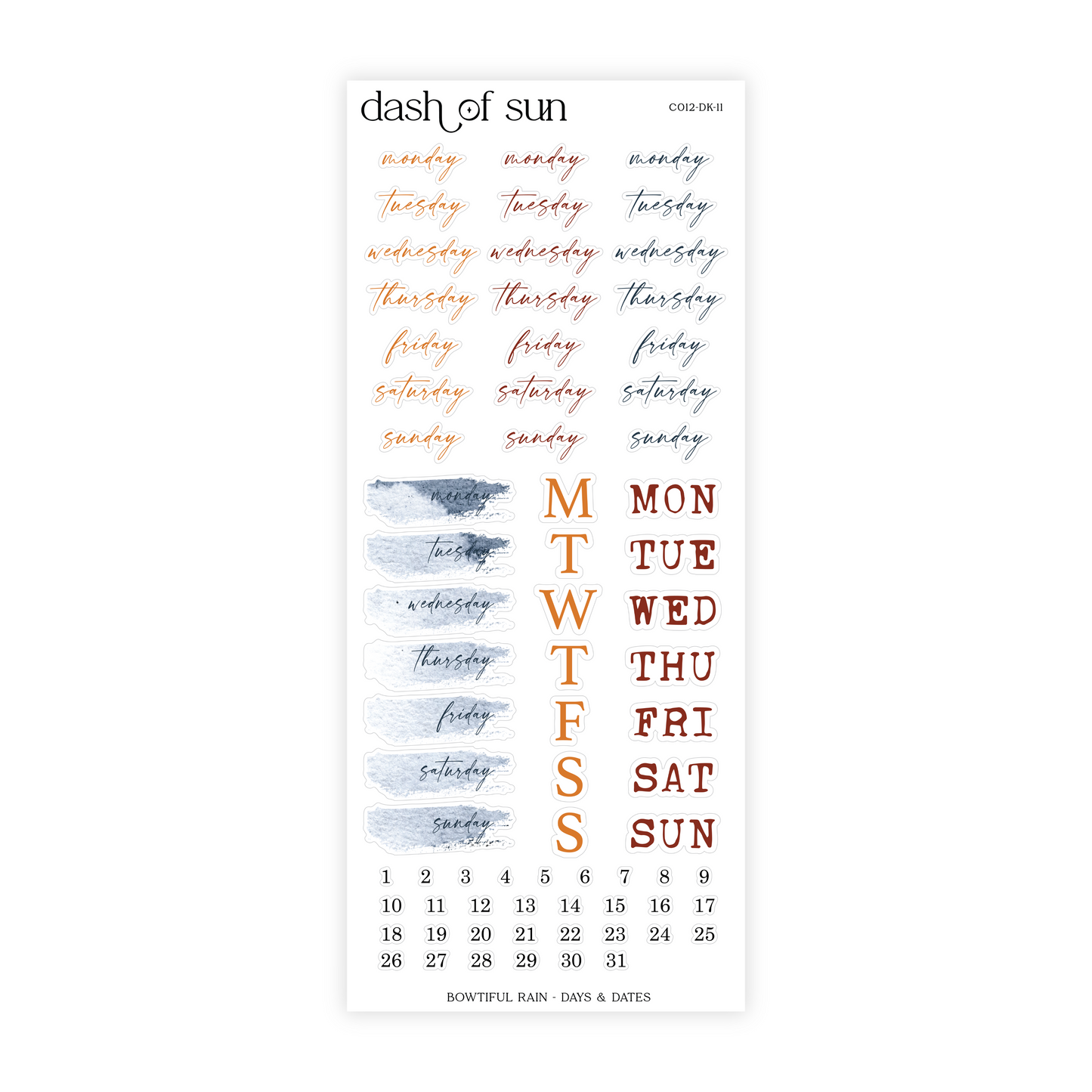 Bowtiful Rain | Decorative Sticker Kit