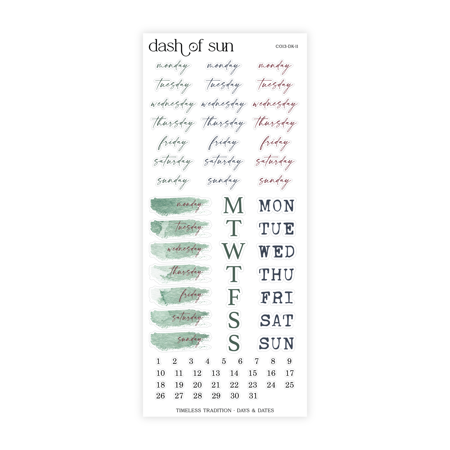 Timeless Tradition | Decorative Sticker Kit