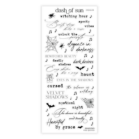 Shadows | Foiled Quotes