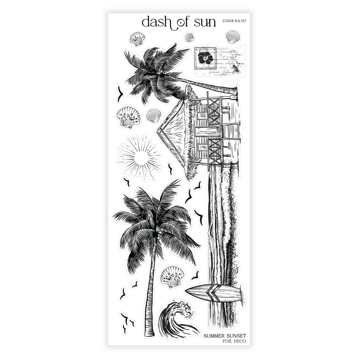 Summer Sunset | Foiled Deco