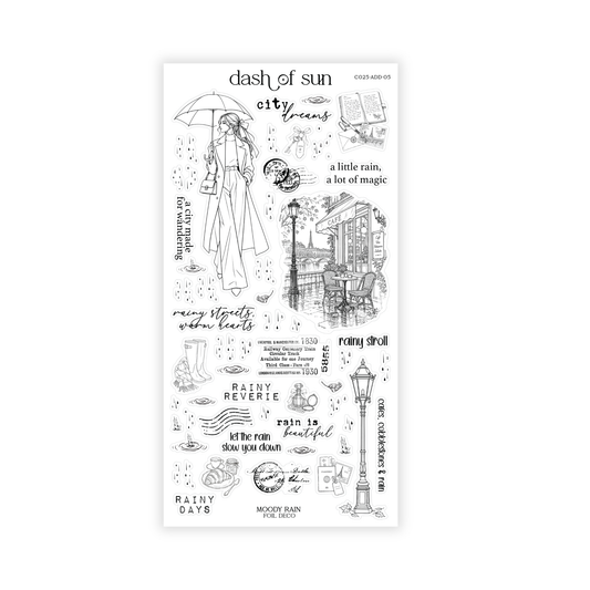 Moody Rain | Foiled Deco