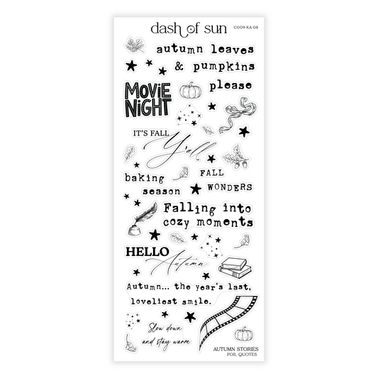 Autumn Stories | Foiled Quotes