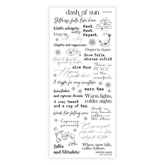 Winter Pages | Foiled Quotes
