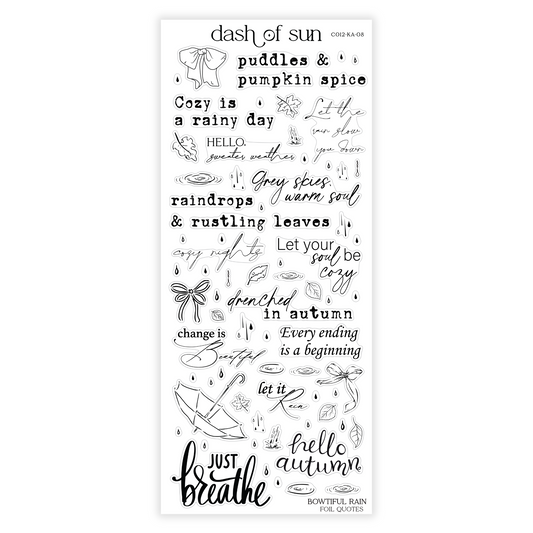 Bowtiful Rain | Foiled Quotes