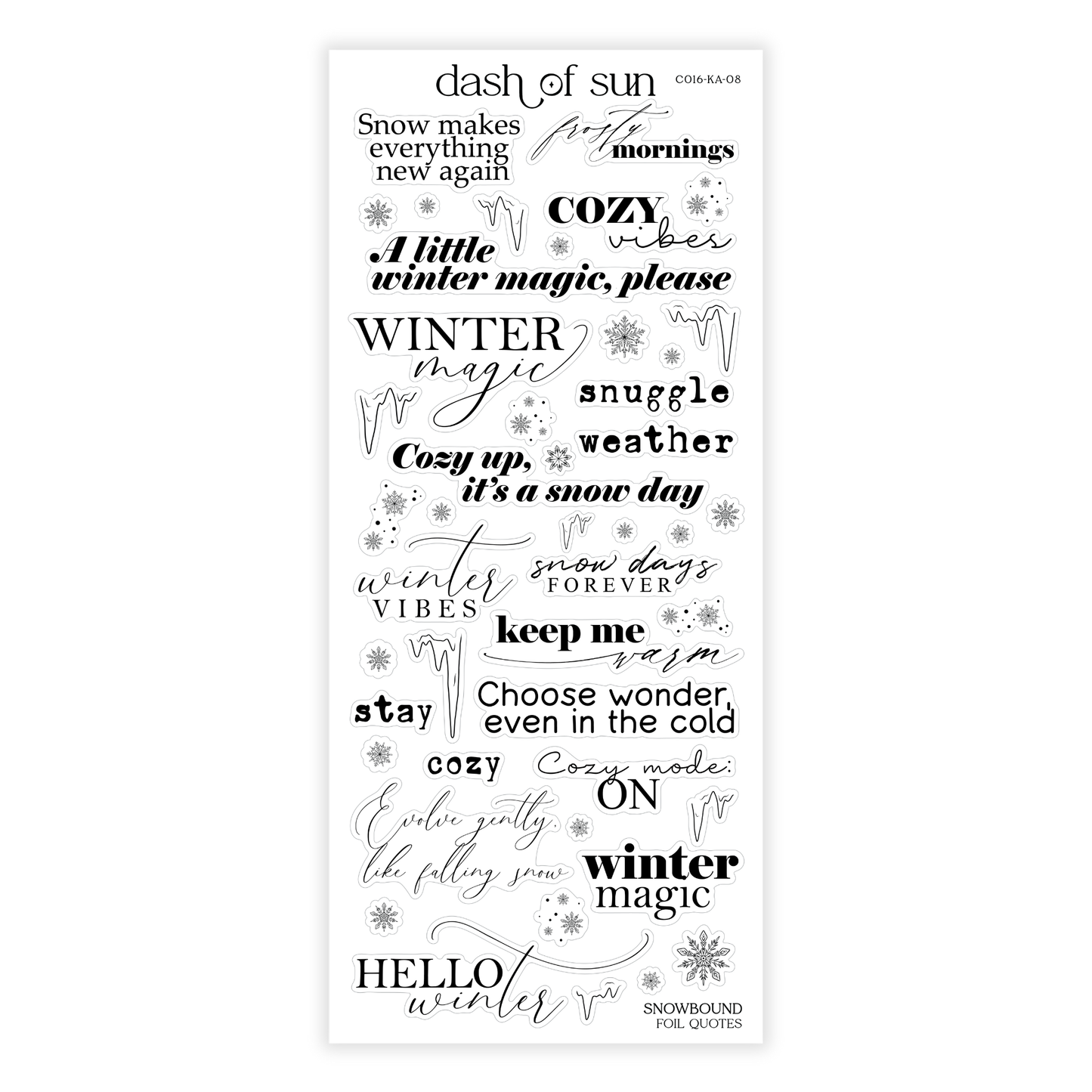 Snowbound | Foiled Quotes