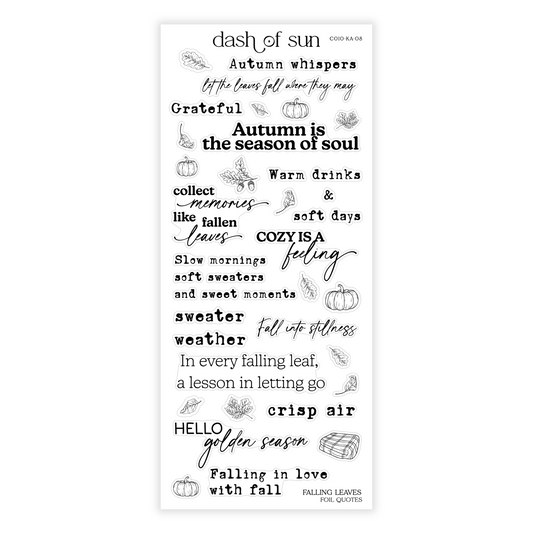 Falling Leaves | Foiled Quotes