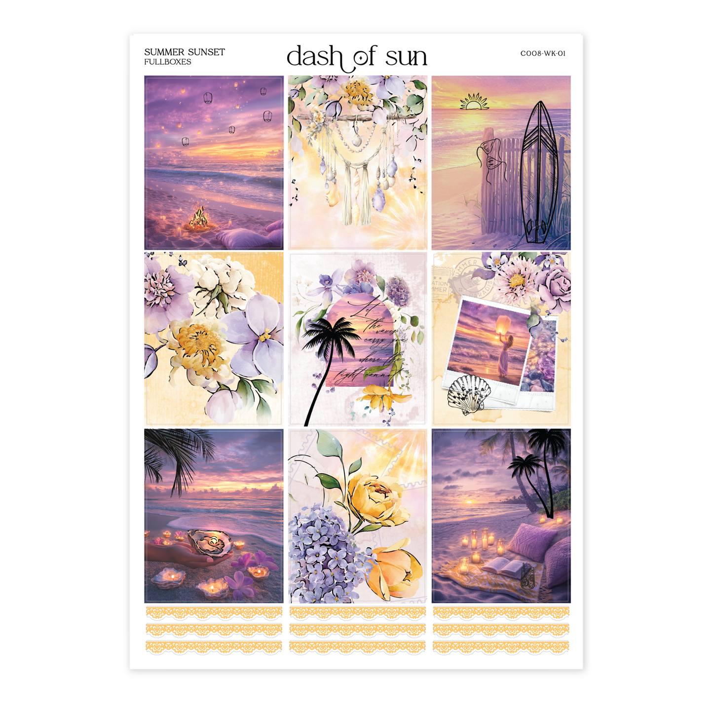 Summer Sunset | Foiled Weekly Kit