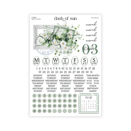 Lucky | March Monthly Dates & Dots