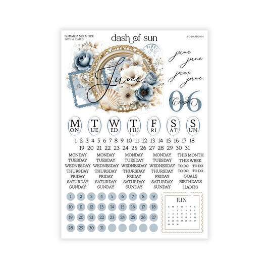 Summer Solstice | June 2026 Monthly Dates & Dots