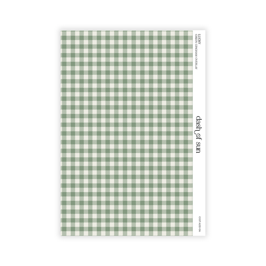 Lucky | Green Gingham Overlay