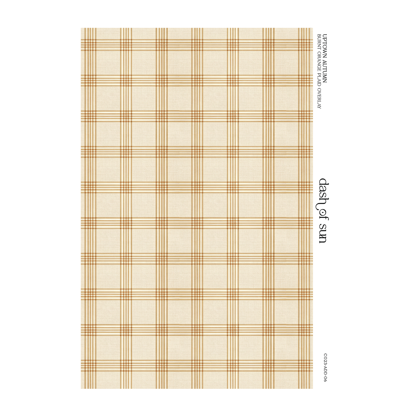 Uptown Autumn | Burnt Orange Plaid Overlay