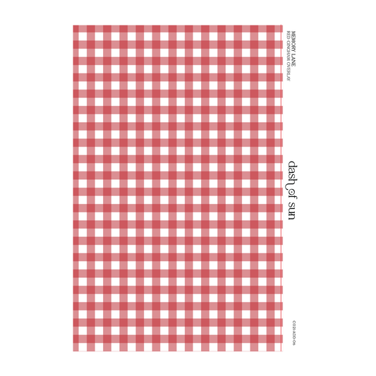 Memory Lane | Red Gingham Overlay