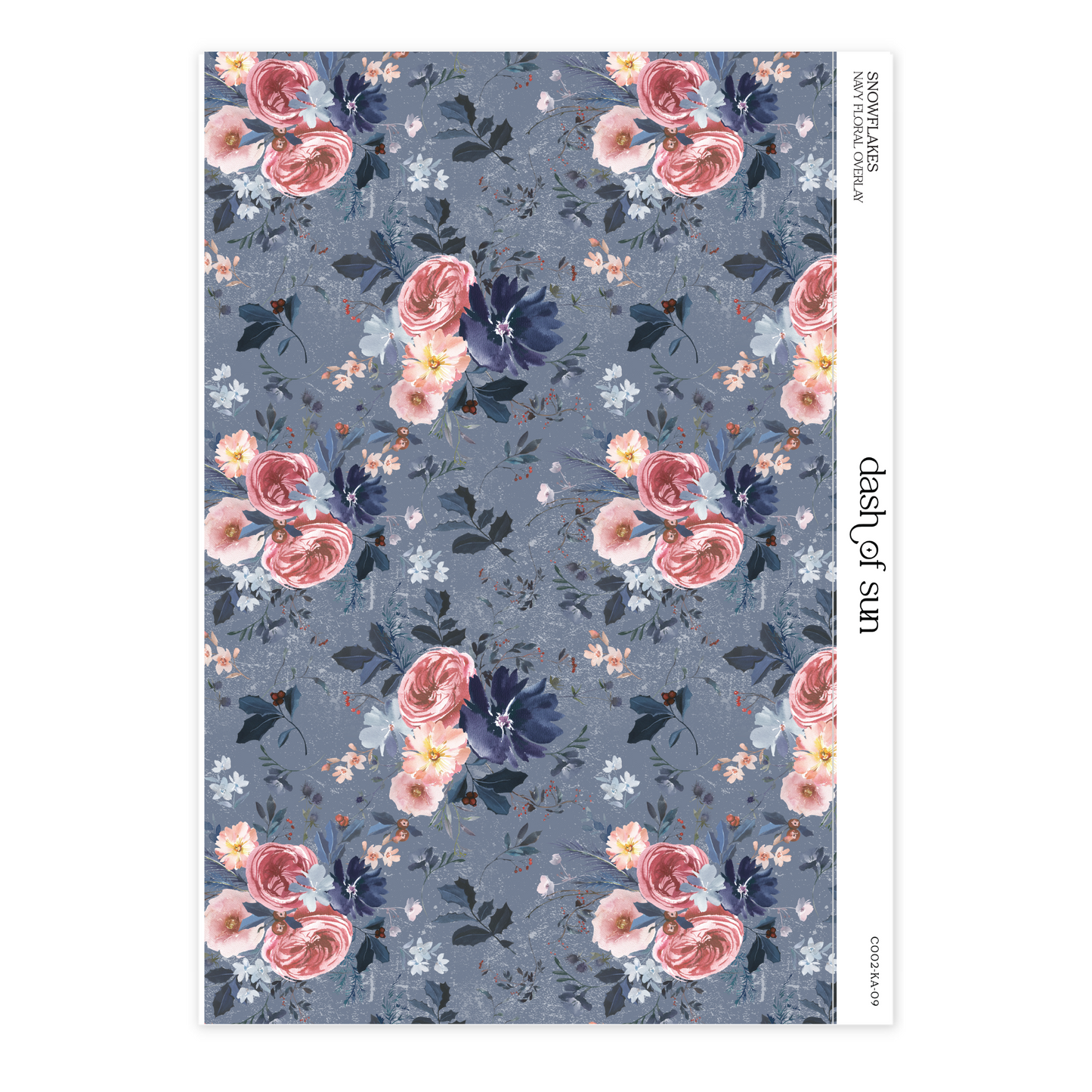 Snowflakes | Navy Floral Overlay