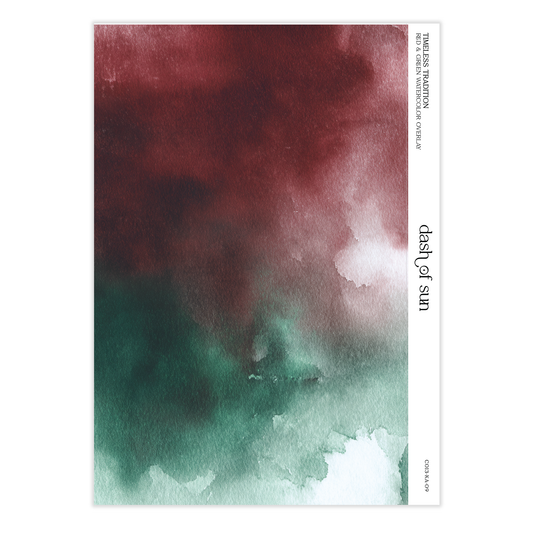 Timeless Tradition |  Red & Green Watercolor Overlay