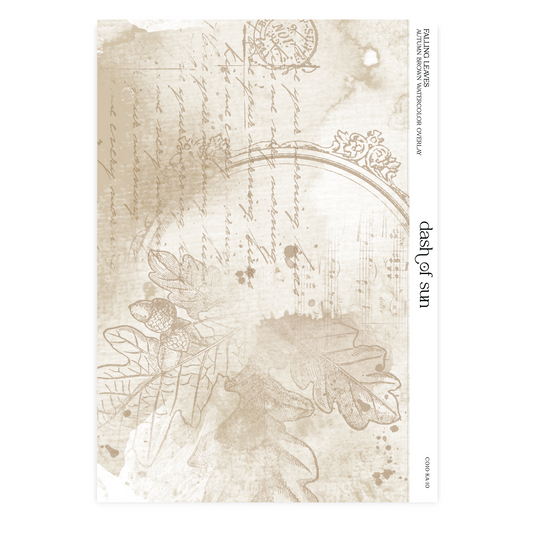 Falling Leaves |  Autumn Brown Watercolor Overlay