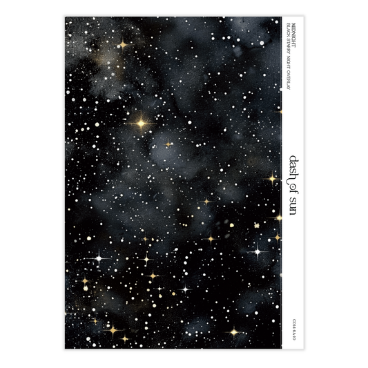 Midnight | Black Starry Night Overlay
