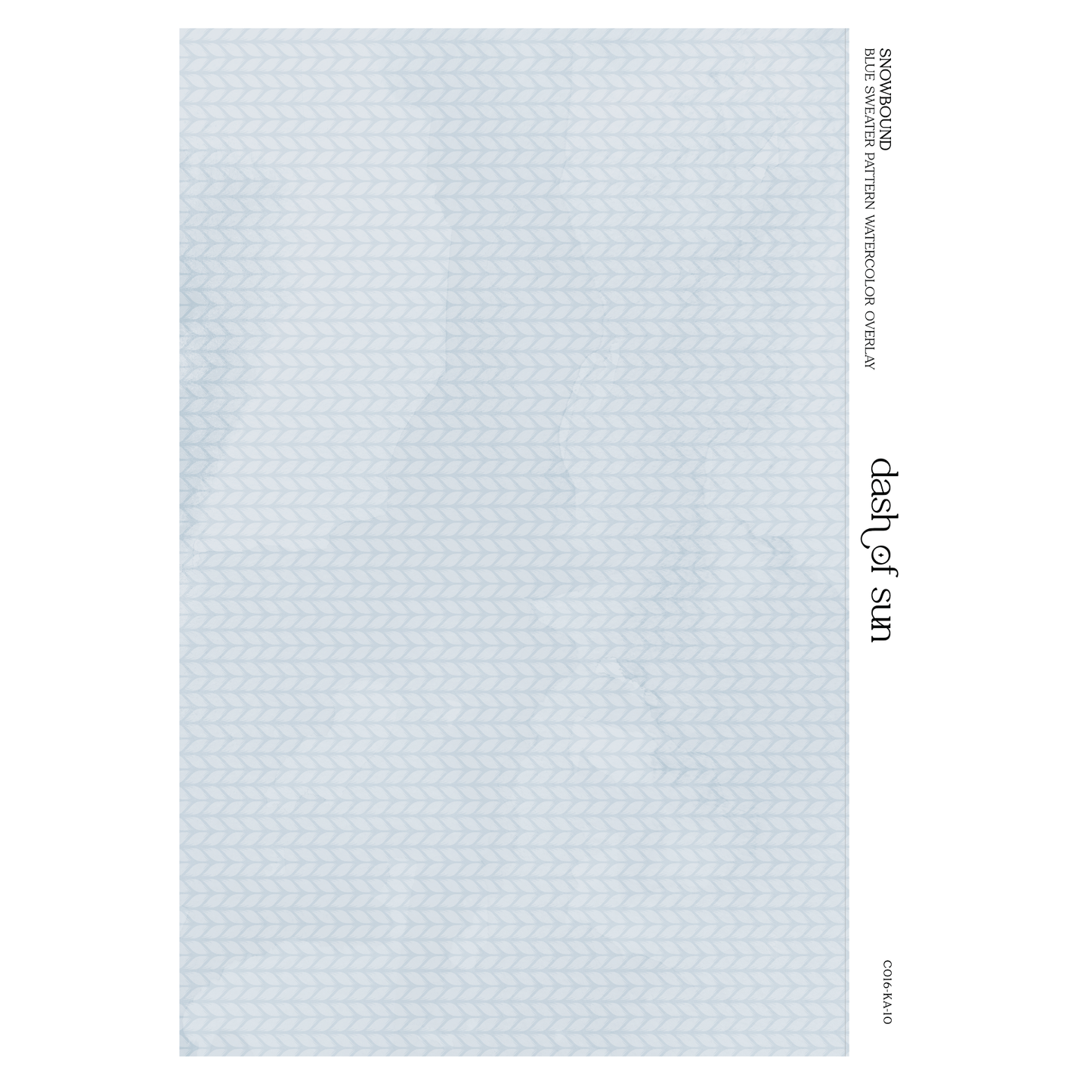 Snowbound | Blue Sweater Pattern Watercolor Overlay
