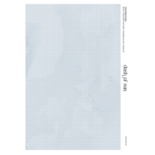 Snowbound | Blue Sweater Pattern Watercolor Overlay