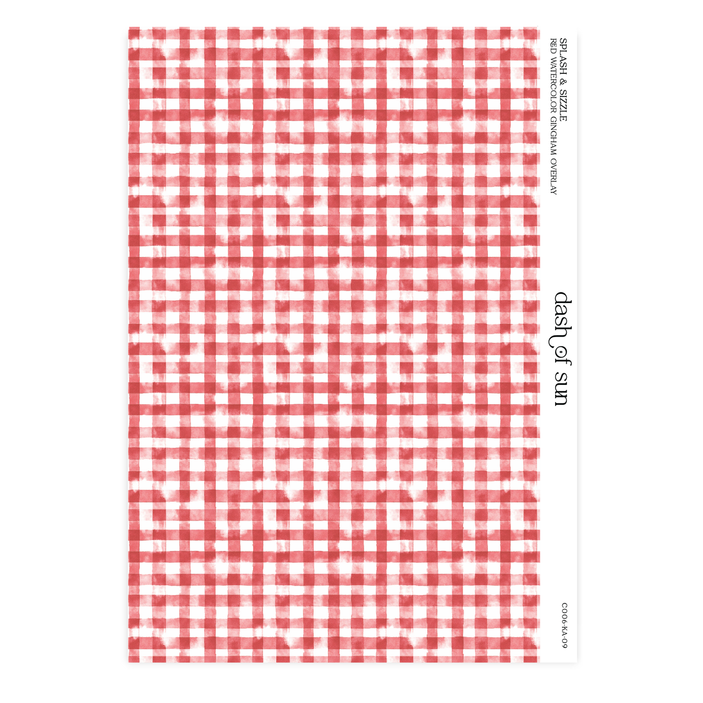 Splash & Sizzle | Red Watercolor Gingham Overlay