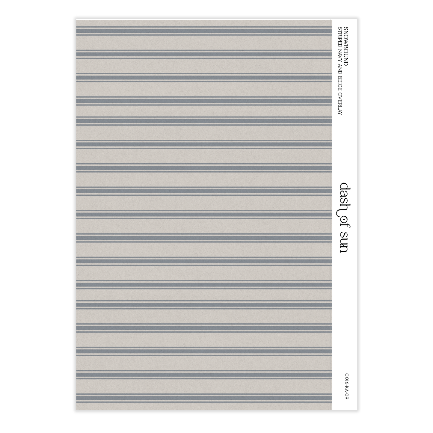 Snowbound | Striped Navy & Beige Overlay