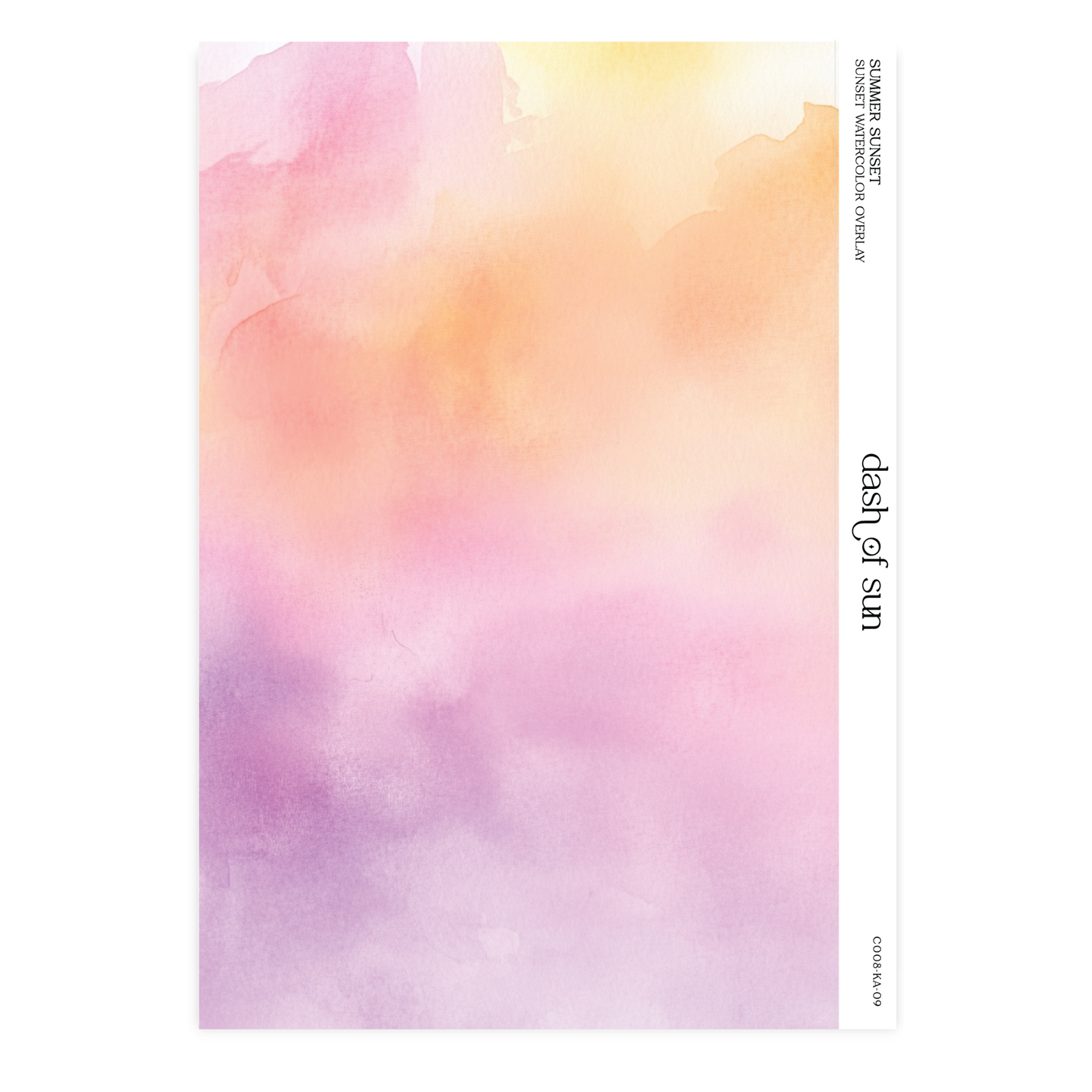 Summer Sunset | Sunset Watercolor Overlay