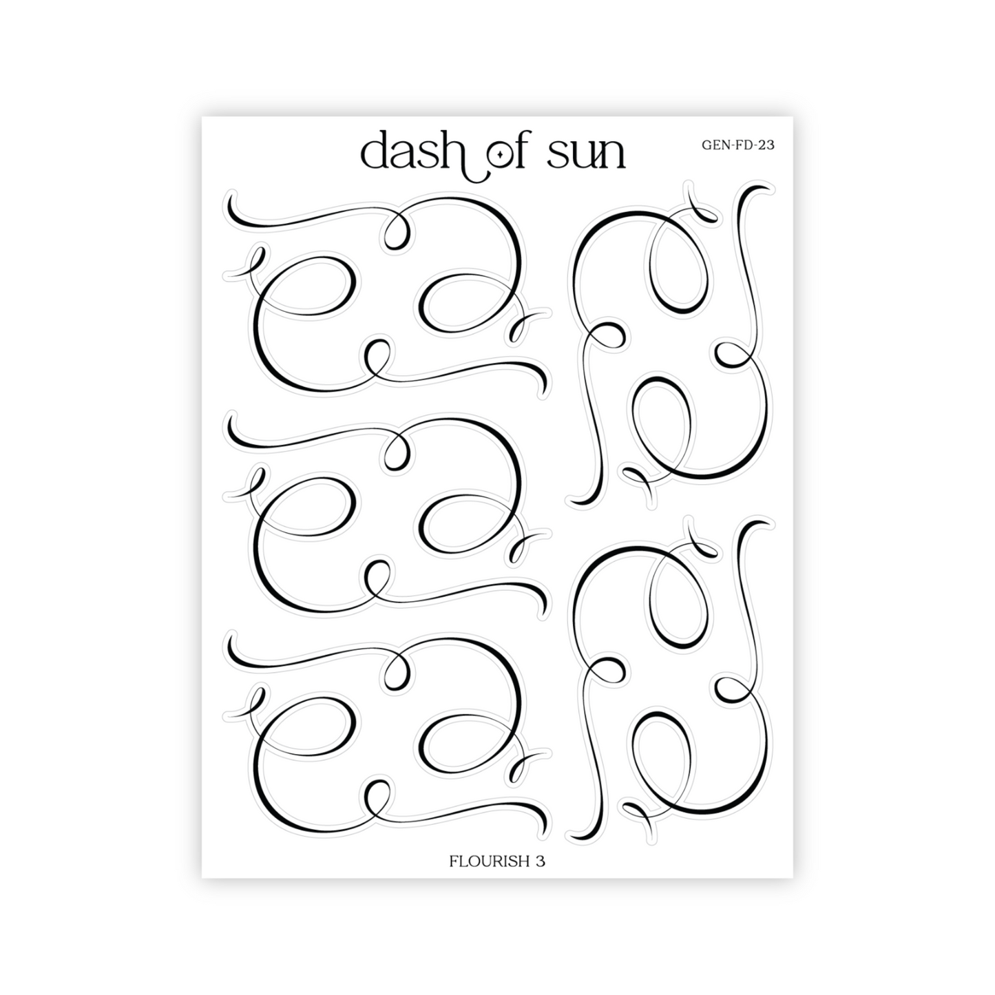 Flourish 3 | Foiled Stickers