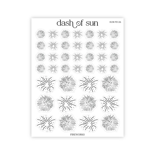 Fireworks | Foiled Stickers