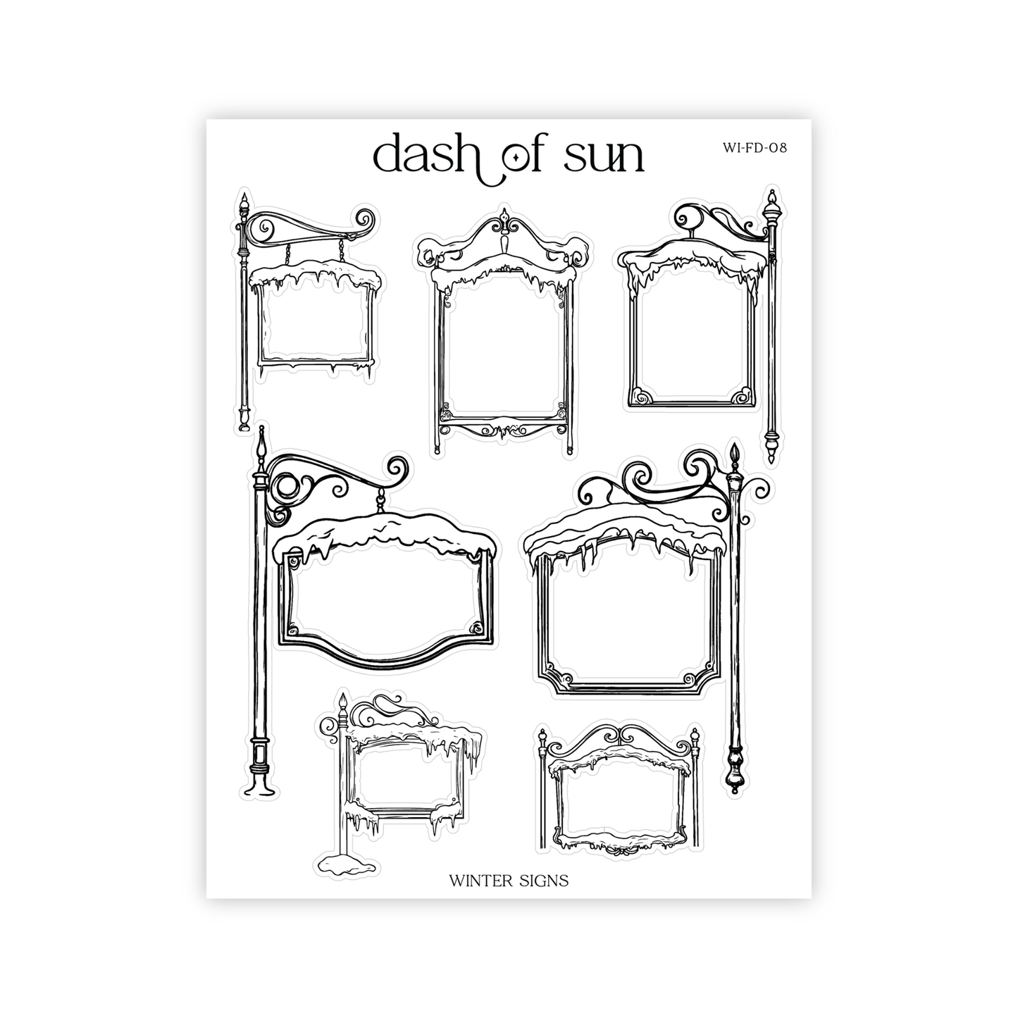 Winter Signs | Foiled Stickers