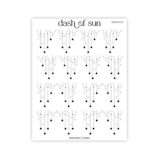 Hanging Stars | Foiled Stickers