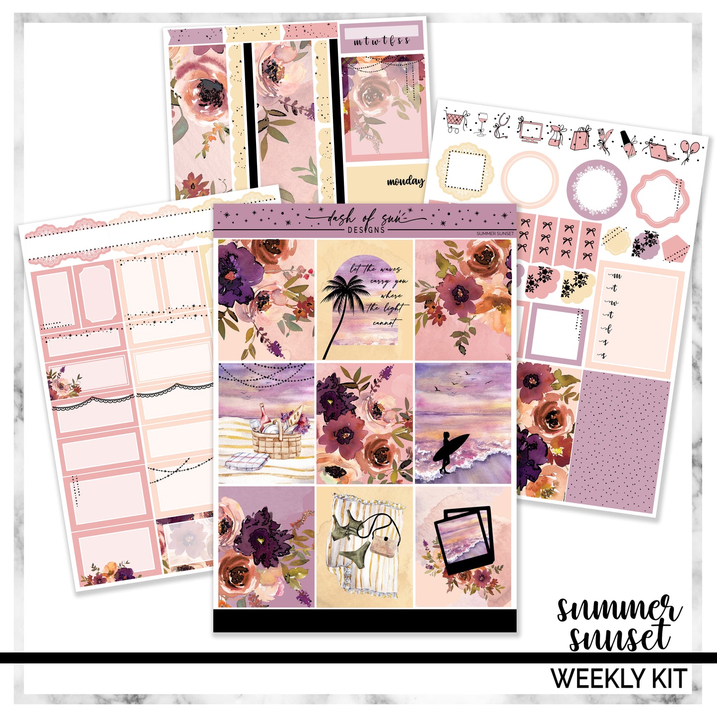 (CLEARANCE-OLD FORMAT) Summer Sunset | Foiled Weekly Kit