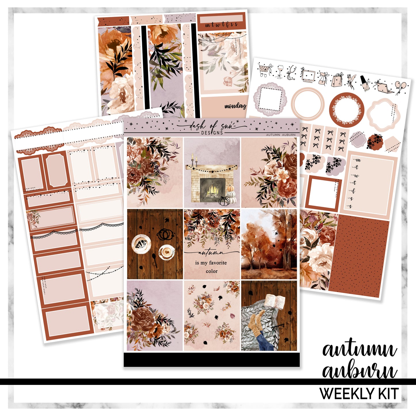 (CLEARANCE-OLD FORMAT) Autumn Auburn | Foiled Weekly Kit