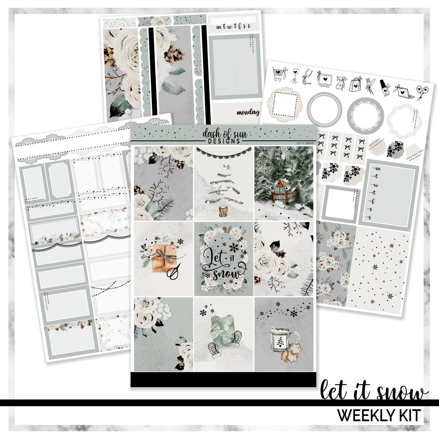 (CLEARANCE-OLD FORMAT) Let it Snow | Foiled Weekly Kit